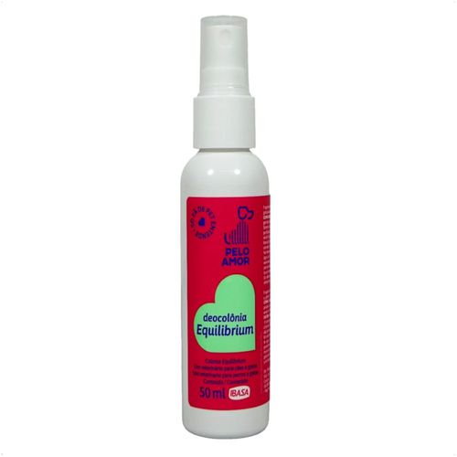 DEOCOLÔNIA EQUILIBRIUM PELO AMOR 50ML IBASA PARA CÃES E GATOS DEOCOLÔNIA EQUILIBRIUM PELO AMOR 50ML IBASA PARA CÃES E GATOS
