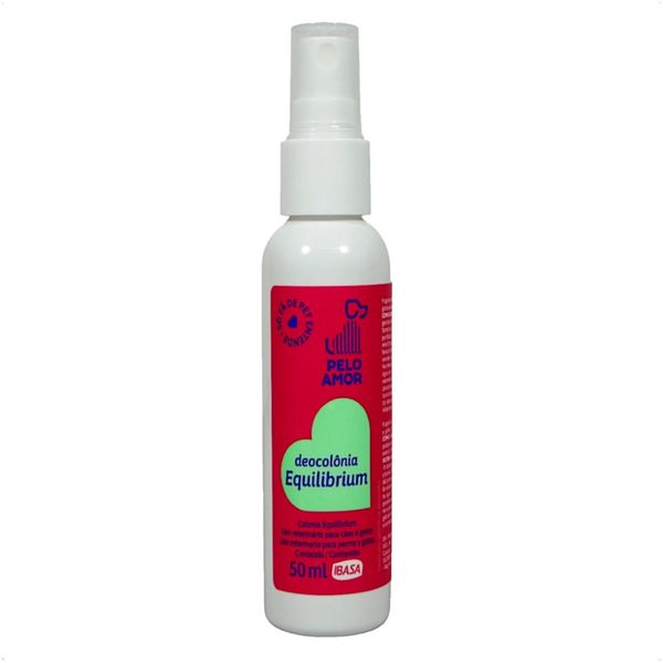 DEOCOLÔNIA EQUILIBRIUM PELO AMOR 50ML IBASA PARA CÃES E GATOS