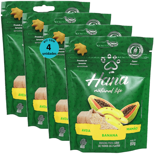 HANA NATURAL LIFE AVEIA BANANA MAMÃO 80G SNACKS PARA CÃES ADULTOS KIT C/ 4 UN Hana Natural Life Aveia Açaí Banana 80g Snacks Para Cães Adultos Kit C/ 4 un HANA NATURAL LIFE AVEIA BANANA MAMÃO 80G SNACKS PARA CÃES ADULTOS KIT C/ 4 UN Hana Natural Life Aveia Açaí Banana 80g Snacks Para Cães Adultos Kit C/ 4 un
