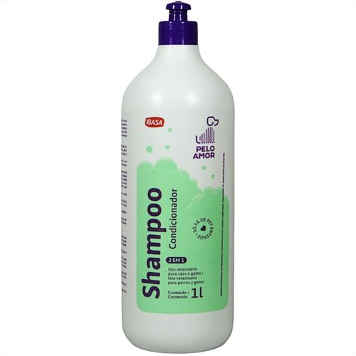 SHAMPOO CONDICIONADOR 2 EM 1 PELO AMOR 1L IBASA PARA CÃES E GATOS SHAMPOO CONDICIONADOR 2 EM 1 PELO AMOR 1L IBASA PARA CÃES E GATOS