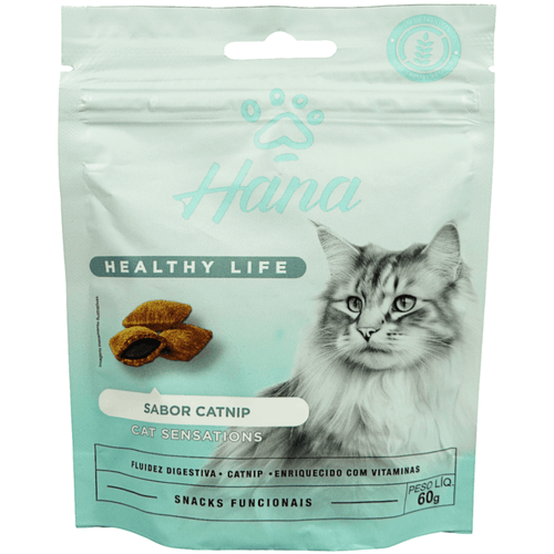 Snacks Hana Healthy Life Cat Sensations P/ Gatos Adultos- 60g Snacks Hana Healthy Life Cat Sensations P/ Gatos Adultos- 60g