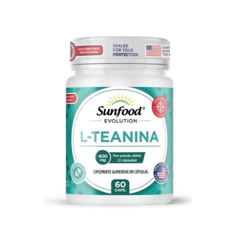 L-Teanina 400 mg 60 Cáps. Sunfood Evolution L-Teanina 400 mg 60 Cáps. Sunfood Evolution