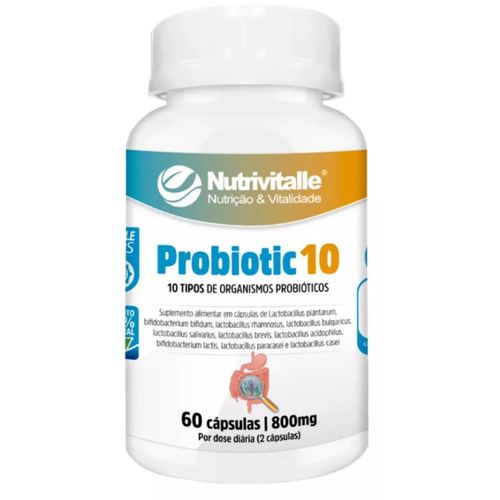 PROBIOTIC 10 800MG 60 CAPS NUTRIVITALLE