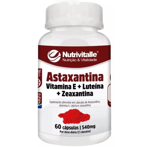 ASTAXANTINA + VIT. E + LUTEINA + ZEAXANTINA 60 CAPS NUTRIVITALLE ASTAXANTINA + VIT. E + LUTEINA + ZEAXANTINA 60 CAPS NUTRIVITALLE