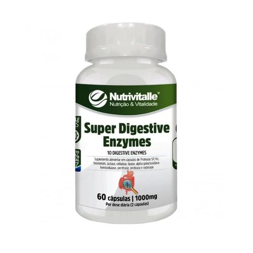 SUPER DIGESTIVE ENZYMES 1000MG 60 CAPS NUTRIVITALLE SUPER DIGESTIVE ENZYMES 1000MG 60 CAPS NUTRIVITALLE