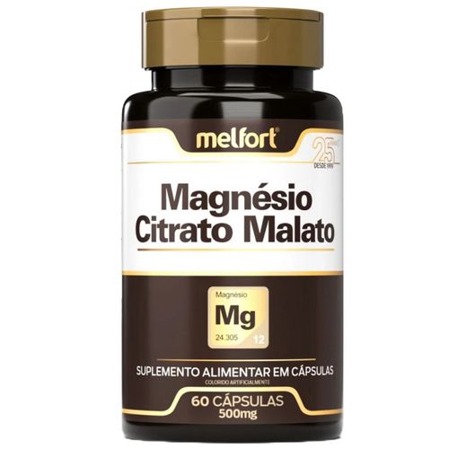 KIT 02 MAGNESIO CITRATO MALATO 60 CAPS 500MG MELFORT KIT 02 MAGNESIO CITRATO MALATO 60 CAPS 500MG MELFORT