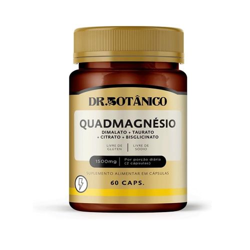 QUADMAGNESIO (DIMALATO + TAURATO + CITRATO + GLICINA) 1500MG 60CAPS DR. BOTANICO QUADMAGNESIO (DIMALATO + TAURATO + CITRATO + GLICINA) 1500MG 60CAPS DR. BOTANICO