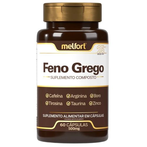 FENO GREGO + GUARANA 60 CAPS 500 MG MELFORT FENO GREGO + GUARANA 60 CAPS 500 MG MELFORT