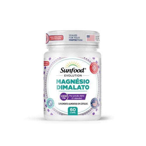 MAGNESIO DIMALATO 1000MG 60 CAPS SUNFOOD EVOLUTION