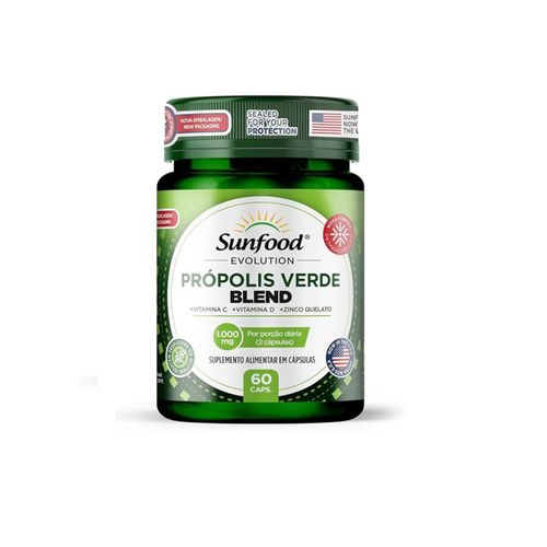 PROPOLIS VERDE BLEND 1000MG 60 CAPS SUNFOOD EVOLUTION PROPOLIS VERDE BLEND 1000MG 60 CAPS SUNFOOD EVOLUTION
