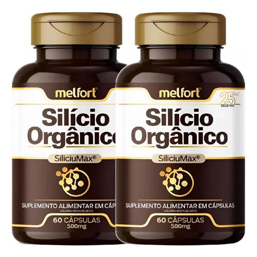 KIT 2 SILICIO ORGANICO 500 MG - 60 CAPS MELFORT