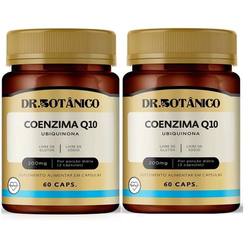 KIT 2 COENZIMA Q10 UBIQUINONA 200MG 60 CAPS DR. BOTANICO
