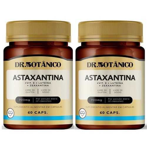 KIT 2 ASTAXANTINA (VIT. E + LUTEINA + ZEAXANTINA) 700MG 60 CAPS DR. BOTANICO