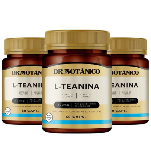 KIT 3 L-TEANINA 400MG 60CAPS DR. BOTANICO