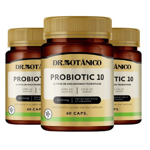 KIT 3 PROBIOTIC 10 800MG 60CAPS DR. BOTANICO