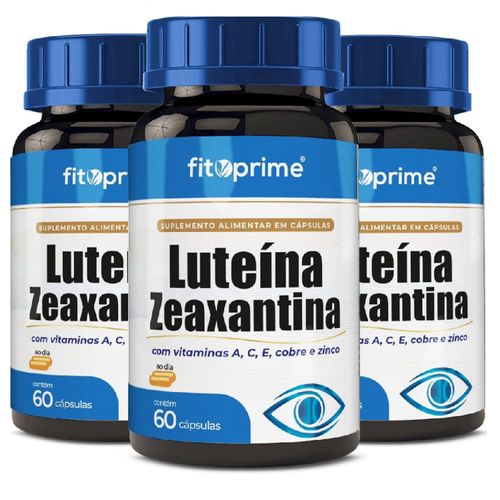 KIT 03 LUTEINA + ZEAXANTINA COM VITAMINAS 60CPS FITOPRIME KIT 03 LUTEINA + ZEAXANTINA COM VITAMINAS 60CPS FITOPRIME