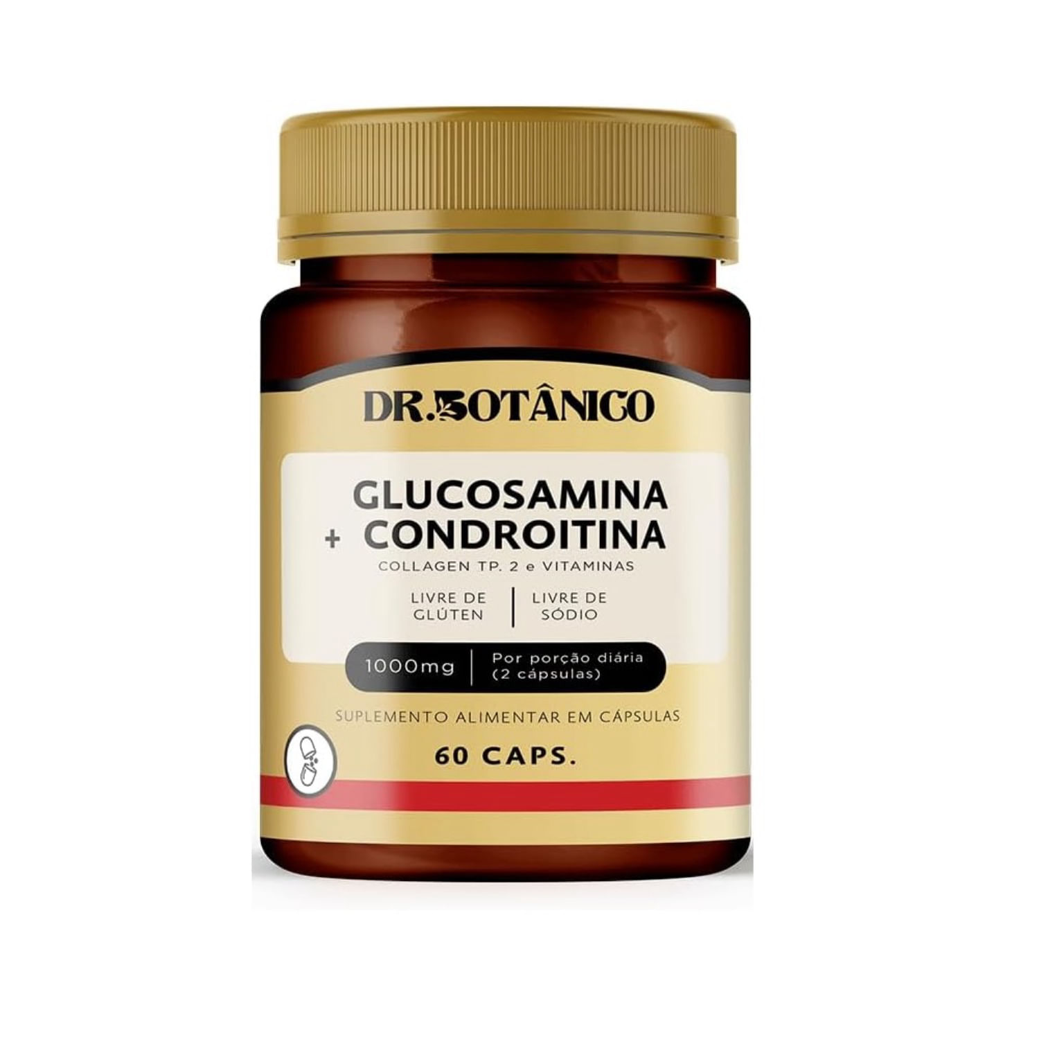 GLUCOSAMINA + CONDROITINA (COLLAGEN TP. 2 E VITAMINAS) 1000MG 60CAPS DR. BOTANICO