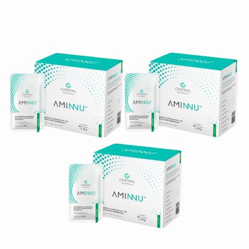 3x Aminnu Limão- 30 Sachês de 10g- Central Nutrition Limão 3x Aminnu Limão- 30 Sachês de 10g- Central Nutrition Limão