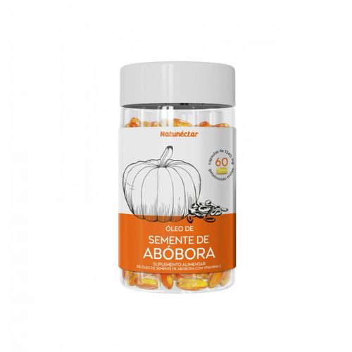 Óleo Semente De Abóbora 1000mg- Vitamina E- 60 Cápsulas sem sabor