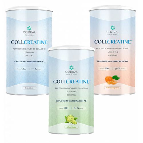 3 Sabores Collcreatine - 500g - Central Nutrition Sem Sabor