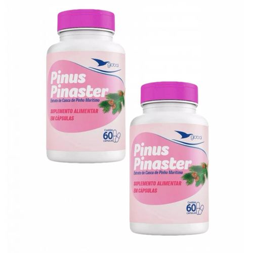2x Pinus Pinaster - 60 Cápsulas- Global Suplementos Sem Sabor