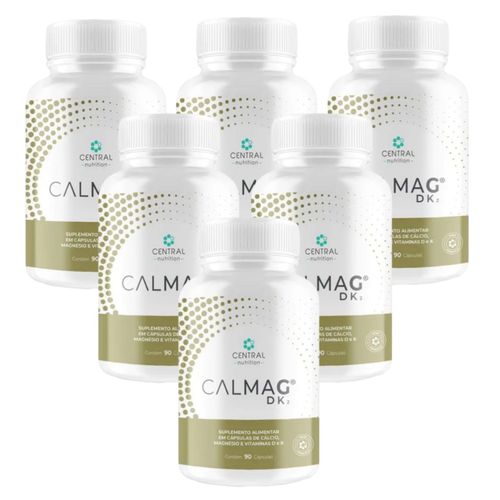 6x Calmag D K2 - 90 Cápsulas - Central Nutrition Sem Sabor