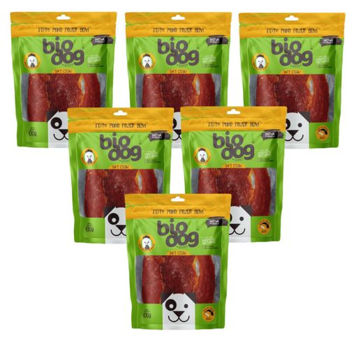 6x Petisco Gourmet Bio Dog Soft Steak-para Cães- Frango-100g 6x Petisco Gourmet Bio Dog Soft Steak-para Cães- Frango-100g