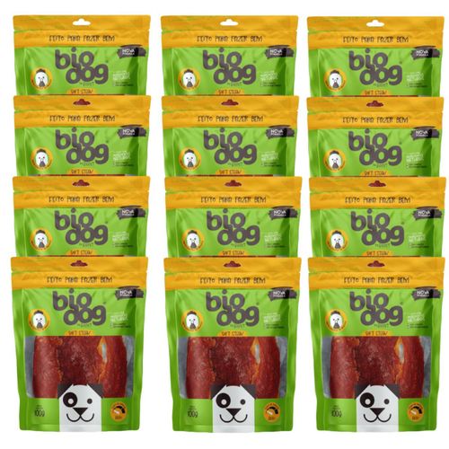 12x Petisco Gourmet Bio Dog Soft Steak-para Cães Frango-100g