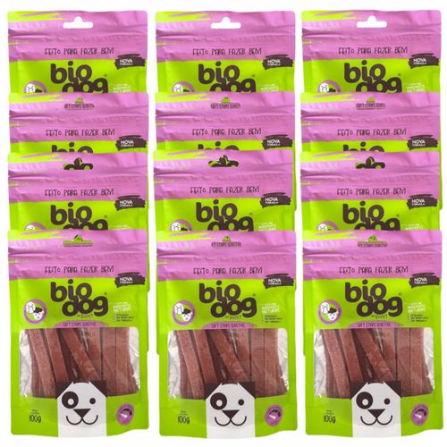 12x Petisco Bio Dog- Sensitive - Cordeiro com Pato- 100g 12x Petisco Bio Dog- Sensitive - Cordeiro com Pato- 100g