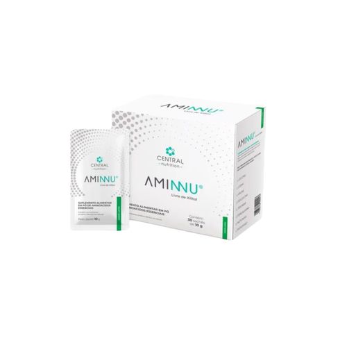 Aminnu Sem Xilitol Limão- 30 Sachês- Central Nutrition limao Aminnu Sem Xilitol Limão- 30 Sachês- Central Nutrition limao