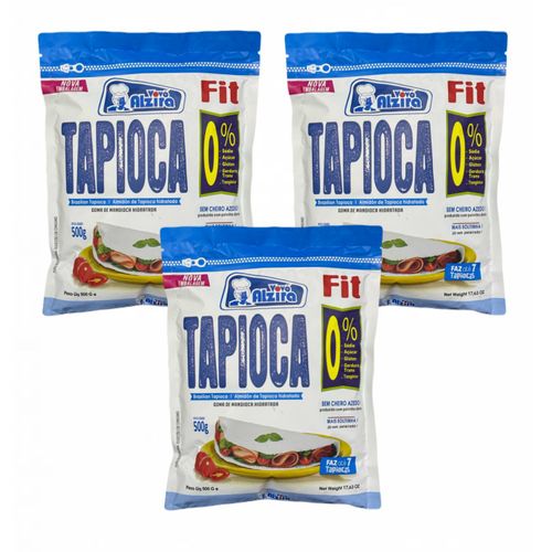 3x Goma De Tapioca Fit Hidratada- Vovó Alzira- 500g 3x Goma De Tapioca Fit Hidratada- Vovó Alzira- 500g