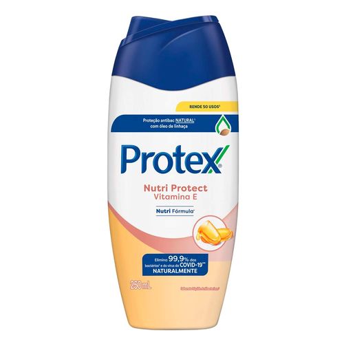 Sabonete Líquido Antibacteriano Para Corpo Protex Nutri Protect Vitamina E 250Ml
