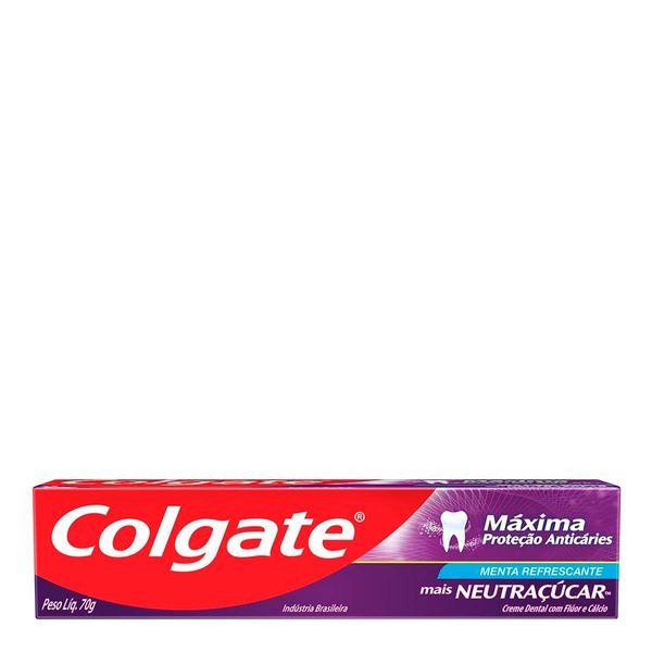 Pasta de Dente Colgate Máxima Proteção Anticáries Neutraçúcar Menta Refrescante 70g