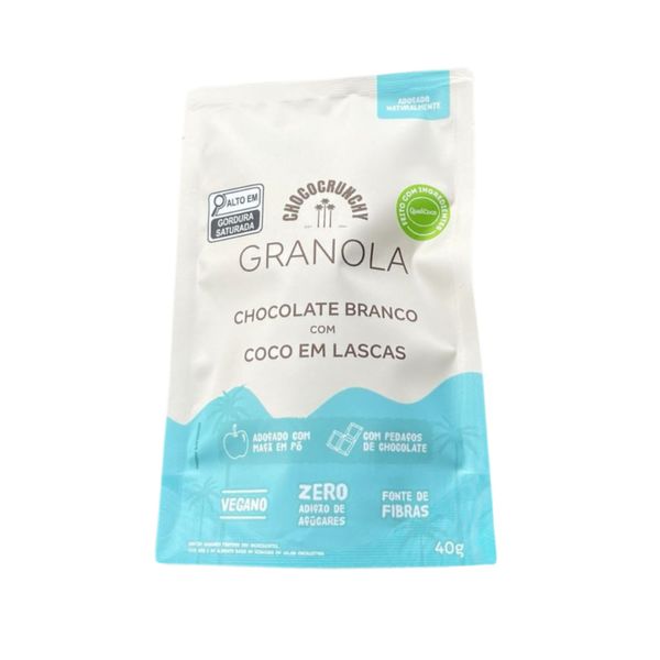 Granola Chocolate Branco com Coco em Lascas ChocoCrunchy 40g