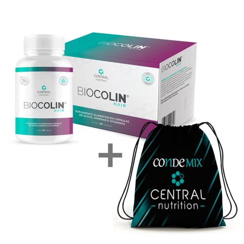 Biocolin® - Hair - 60 Cápsulas + Mochila Conde Mix De Brinde Biocolin® - Hair - 60 Cápsulas + Mochila Conde Mix De Brinde