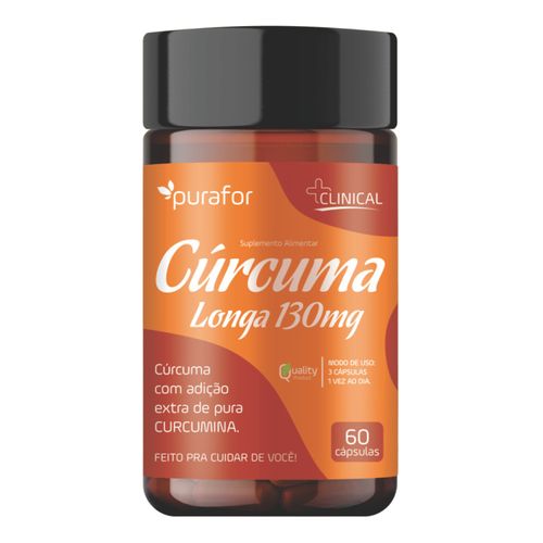 Cúrcuma Longa Suplemento Alimentar Antioxidante e Anti-inflamatório 60 cápsulas Purafor Cúrcuma Longa Suplemento Alimentar Antioxidante e Anti-inflamatório 60 cápsulas Purafor