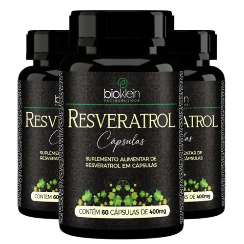 Kit 03 RESVERATROL 400mg 60 Caps Bioklein Kit 03 RESVERATROL 400mg 60 Caps Bioklein