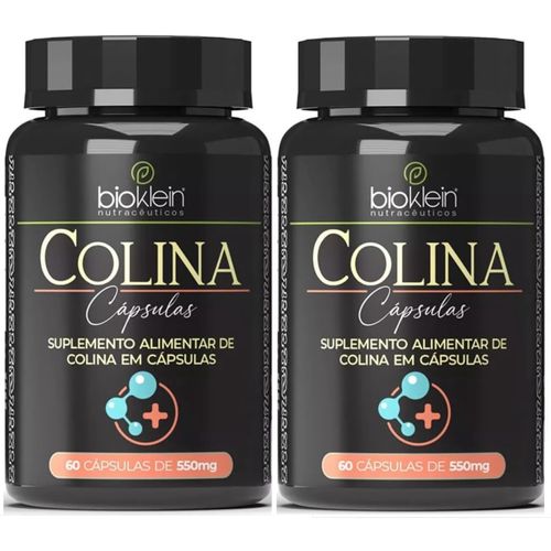 KIT 2 COLINA (Vitamina B8) 550mg 60 Caps Bioklein KIT 2 COLINA (Vitamina B8) 550mg 60 Caps Bioklein