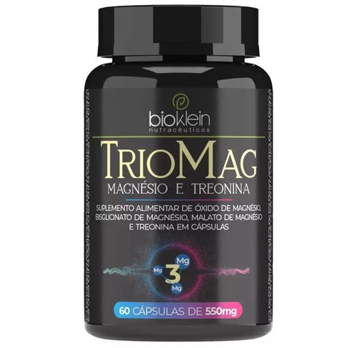 TRIOMAG (Magnesio, L-Treonina, Bisglicinato de Magnesio, Malato de Magnesio) 550mg 60 Caps Bioklein