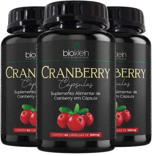 Kit 03 CRANBERRY 500mg 60 Caps Bioklein