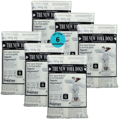 TAPETE HIGIÊNICO THE NEW YORK DOGS TAMANHO G 7 UN 82X60 CM KIT COM 5 TAPETE HIGIÊNICO THE NEW YORK DOGS TAMANHO G 7 UN 82X60 CM KIT COM 5