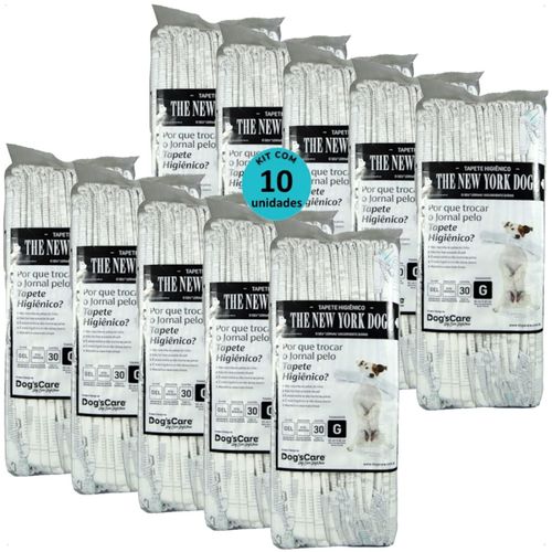 TAPETE HIGIÊNICO THE NEW YORK DOGS TAMANHO G 30 UN 82X60 CM KIT COM 10 TAPETE HIGIÊNICO THE NEW YORK DOGS TAMANHO G 30 UN 82X60 CM KIT COM 10