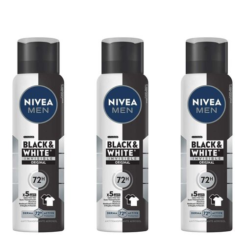 Kit-Nivea-Antitranspirante-Men-Black-White-Invisible-Aerossol-3-Unidades-de-150ml Kit-Nivea-Antitranspirante-Men-Black-White-Invisible-Aerossol-3-Unidades-de-150ml