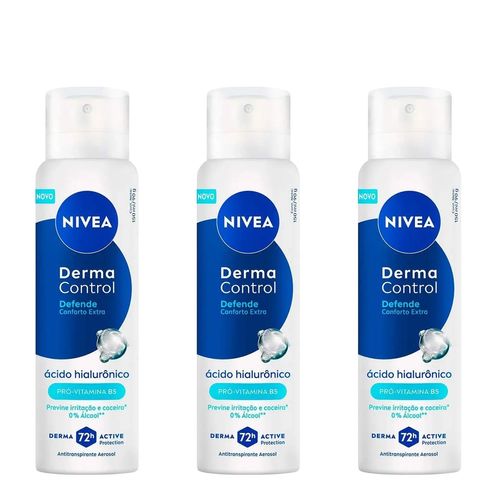 Kit-Nivea-Antitranspirante-Derma-Control-Defende-Aerossol-3-Unidades-de-150ml Kit-Nivea-Antitranspirante-Derma-Control-Defende-Aerossol-3-Unidades-de-150ml