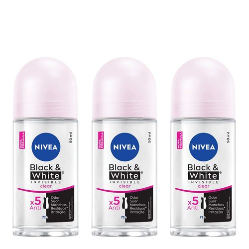 Kit-Nivea-Antitranspirante-Invisible-Black---White-Clear-Roll-On-3-Unidades-de-50ml