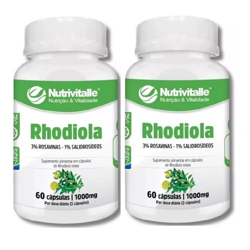 KIT 02 RHODIOLA 1000MG 60 CAPS NUTRIVITALLE KIT 02 RHODIOLA 1000MG 60 CAPS NUTRIVITALLE