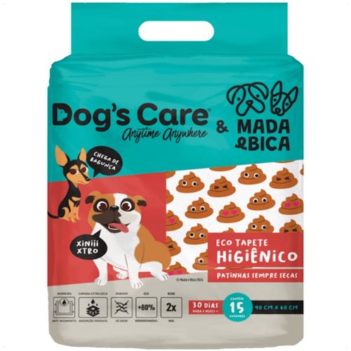 TAPETE HIGIÊNICO DOGS CARE FAMÍLIA MADA E BICA 15 UN 90X60 CM TAPETE HIGIÊNICO DOGS CARE FAMÍLIA MADA E BICA 15 UN 90X60 CM