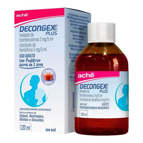 Descongestionante Decongex Plus 2Mg/5Ml + 5Mg/5Ml 120Ml Xarope