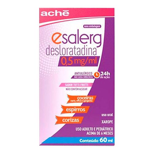 Antialérgico Esalerg 0,5Mg/Ml Tutti-Frutti 60Ml Xarope
