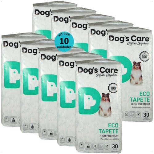 TAPETE HIGIÊNICO DOG´S CARE ECO HIGH PREMIUM 30 UN 82X60 CM KIT COM 10 TAPETE HIGIÊNICO DOG´S CARE ECO HIGH PREMIUM 30 UN 82X60 CM KIT COM 10